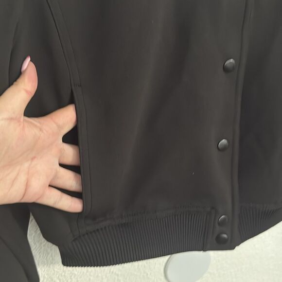 NWT-Karl LAGERFELD- black business letterman jacket- Size 10 - Picture 3 of 10